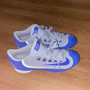 Nike Bsbl Huarache Low Profile Baseball Cleats Blue Gray Men's Size 11.5